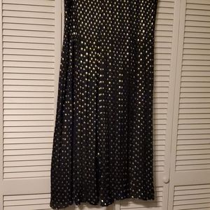 NWOT Melissa Paige Black/Gold Dot Pants
